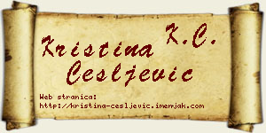 Kristina Češljević vizit kartica